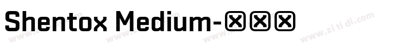 Shentox Medium字体转换